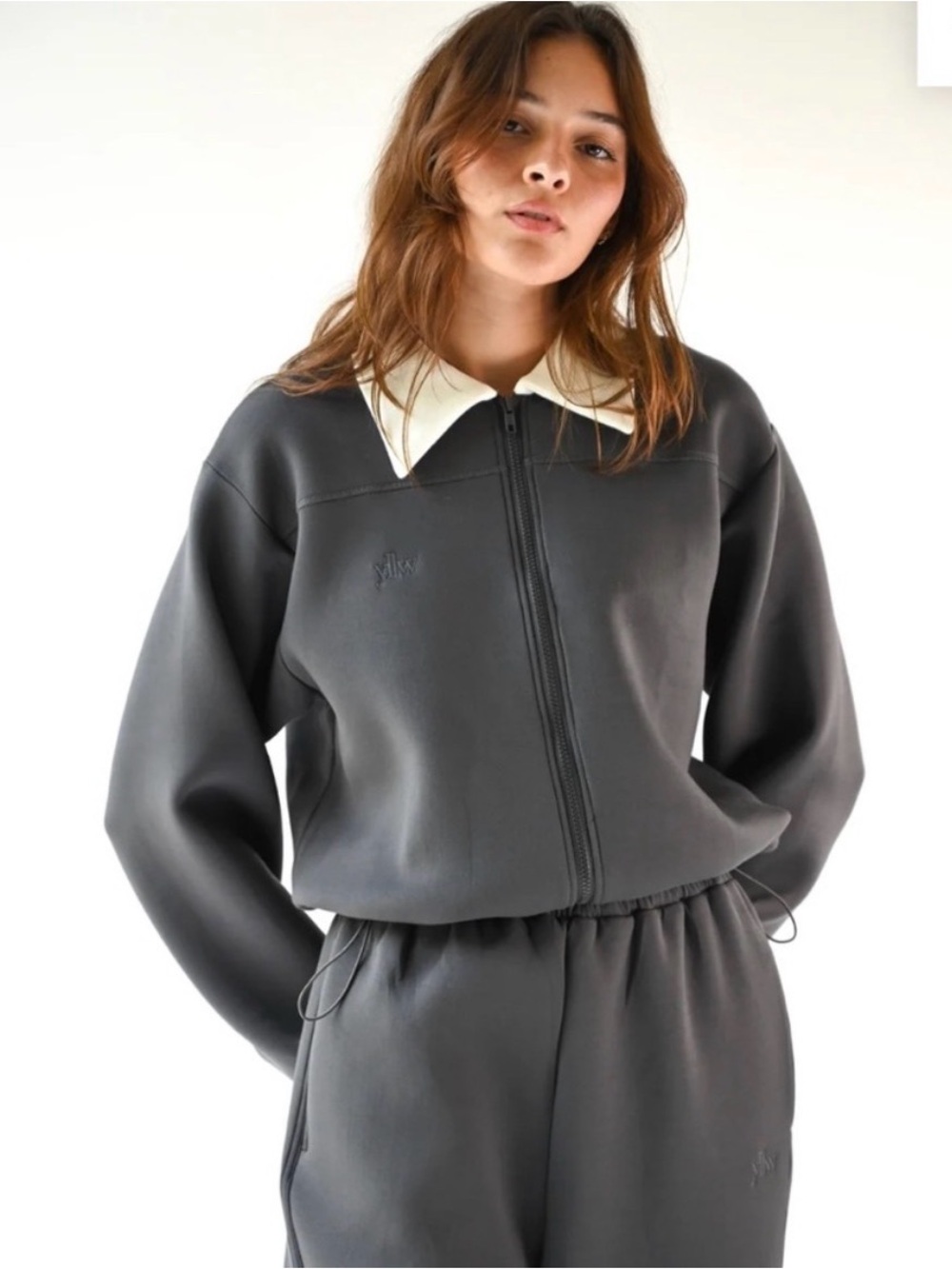 Yellow the Label | Kasey Knit Neoprene Jacket | Charcoal | Small